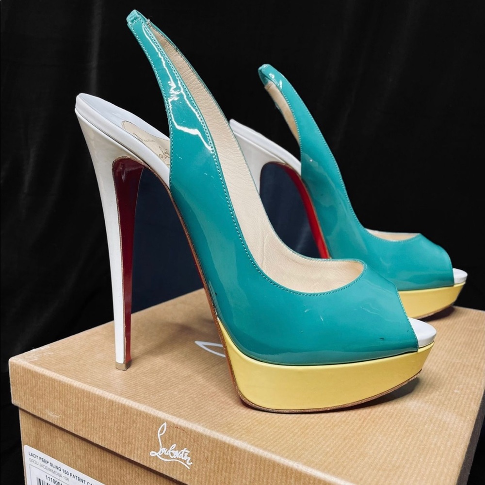 AUTHENTIC CHRISTIAN LOUBOUTIN Sling150 Pumps Sz.40